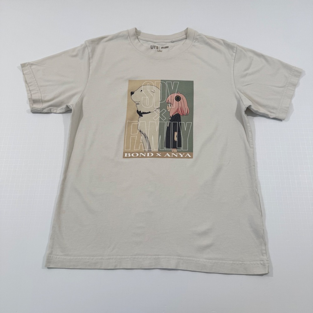 Uniqlo Spy x Family T-Shirt Women S Beige Bond Anya Graphic Tee